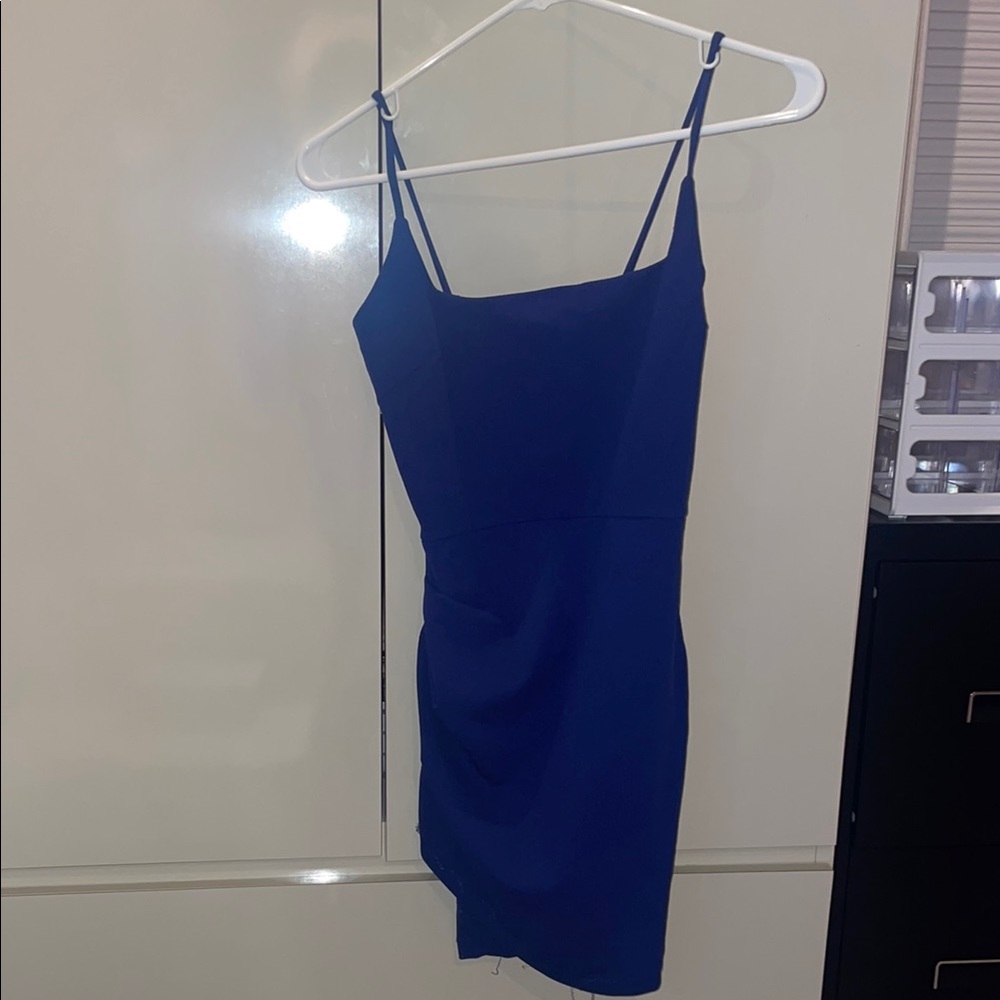 Windsor Blue Spaghetti Strap Bodycon Mini Dress
